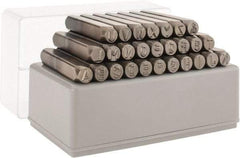 C.H. Hanson - 27 Piece, 1/4" Character Steel Stamp Set - Letters, Heavy Duty - Top Tool & Supply