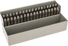 C.H. Hanson - 36 Piece, 3/16" Character Steel Stamp Set - Letters & Figures, Heavy Duty - Top Tool & Supply