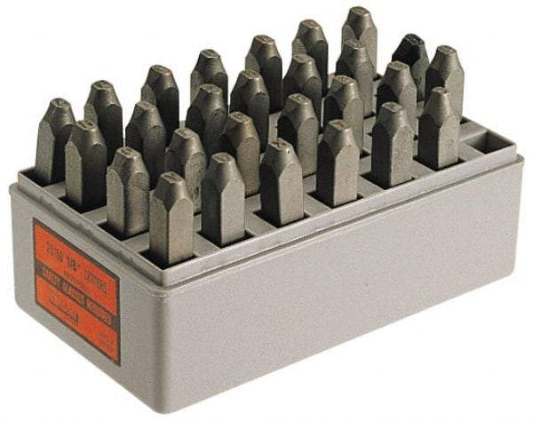 C.H. Hanson - 27 Piece, 1/8" Character Steel Stamp Set - Letters, Reverse - Top Tool & Supply