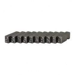 C.H. Hanson - 10 Piece, 1/4 Inch Character, Steel Type Set - 8 Character Capacity, 0-9 Content - Top Tool & Supply