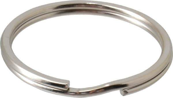 C.H. Hanson - 1-1/2" ID, 39mm OD, 4mm Thick, Split Ring - Carbon Spring Steel, Nickel Plated Finish - Top Tool & Supply