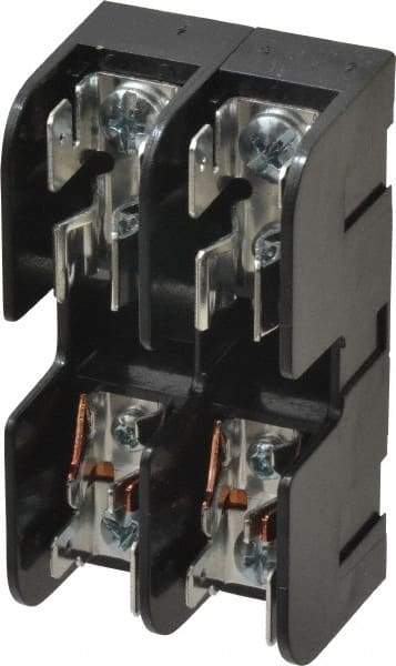 Ferraz Shawmut - 2 Pole, 10 to 14 AWG, 600 VAC/VDC, 30 Amp, DIN Rail Mount, Screw Mount Fuse Block - 13/32 Inch Diameter x 1-1/2 Inch Fuse Length, 3.04 Inch Long x 1.6 Inch Wide x 1.31 Inch High Block - Top Tool & Supply