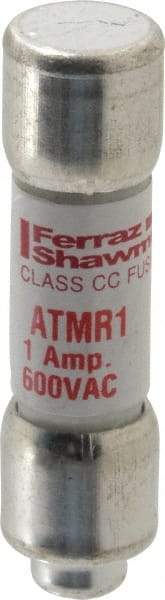 Ferraz Shawmut - 600 VAC/VDC, 1 Amp, Fast-Acting General Purpose Fuse - Clip Mount, 1-1/2" OAL, 100 at DC, 200 at AC kA Rating, 13/32" Diam - Top Tool & Supply