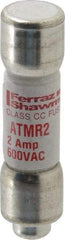 Ferraz Shawmut - 600 VAC/VDC, 2 Amp, Fast-Acting General Purpose Fuse - Clip Mount, 1-1/2" OAL, 100 at DC, 200 at AC kA Rating, 13/32" Diam - Top Tool & Supply