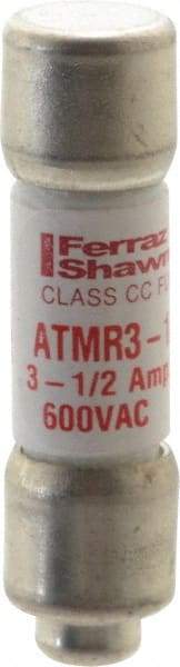 Ferraz Shawmut - 600 VAC/VDC, 3.5 Amp, Fast-Acting General Purpose Fuse - Clip Mount, 1-1/2" OAL, 100 at DC, 200 at AC kA Rating, 13/32" Diam - Top Tool & Supply