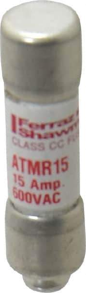 Ferraz Shawmut - 600 VAC/VDC, 15 Amp, Fast-Acting General Purpose Fuse - Clip Mount, 1-1/2" OAL, 100 at DC, 200 at AC kA Rating, 13/32" Diam - Top Tool & Supply