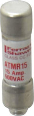 Ferraz Shawmut - 600 VAC/VDC, 15 Amp, Fast-Acting General Purpose Fuse - Clip Mount, 1-1/2" OAL, 100 at DC, 200 at AC kA Rating, 13/32" Diam - Top Tool & Supply