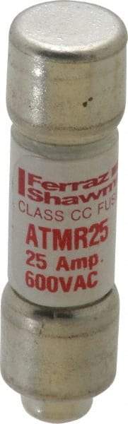 Ferraz Shawmut - 600 VAC/VDC, 25 Amp, Fast-Acting General Purpose Fuse - Clip Mount, 1-1/2" OAL, 100 at DC, 200 at AC kA Rating, 13/32" Diam - Top Tool & Supply