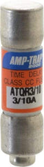 Ferraz Shawmut - 300 VDC, 600 VAC, 0.3 Amp, Time Delay General Purpose Fuse - Clip Mount, 1-1/2" OAL, 100 at DC, 200 at AC kA Rating, 13/32" Diam - Top Tool & Supply