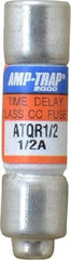 Ferraz Shawmut - 300 VDC, 600 VAC, 0.5 Amp, Time Delay General Purpose Fuse - Clip Mount, 1-1/2" OAL, 100 at DC, 200 at AC kA Rating, 13/32" Diam - Top Tool & Supply