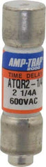 Ferraz Shawmut - 300 VDC, 600 VAC, 2.25 Amp, Time Delay General Purpose Fuse - Clip Mount, 1-1/2" OAL, 100 at DC, 200 at AC kA Rating, 13/32" Diam - Top Tool & Supply