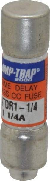 Ferraz Shawmut - 300 VDC, 600 VAC, 1.25 Amp, Time Delay General Purpose Fuse - Clip Mount, 1-1/2" OAL, 100 at DC, 200 at AC kA Rating, 13/32" Diam - Top Tool & Supply