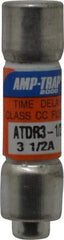 Ferraz Shawmut - 300 VDC, 600 VAC, 3.5 Amp, Time Delay General Purpose Fuse - Clip Mount, 1-1/2" OAL, 100 at DC, 200 at AC kA Rating, 13/32" Diam - Top Tool & Supply