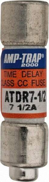 Ferraz Shawmut - 300 VDC, 600 VAC, 7.5 Amp, Time Delay General Purpose Fuse - Clip Mount, 1-1/2" OAL, 100 at DC, 200 at AC kA Rating, 13/32" Diam - Top Tool & Supply