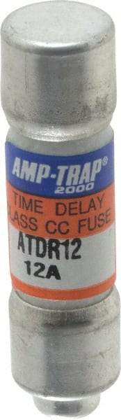 Ferraz Shawmut - 300 VDC, 600 VAC, 12 Amp, Time Delay General Purpose Fuse - Clip Mount, 1-1/2" OAL, 100 at DC, 200 at AC kA Rating, 13/32" Diam - Top Tool & Supply