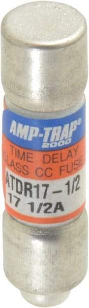 Ferraz Shawmut - 300 VDC, 600 VAC, 17.5 Amp, Time Delay General Purpose Fuse - Clip Mount, 1-1/2" OAL, 100 at DC, 200 at AC kA Rating, 13/32" Diam - Top Tool & Supply