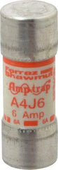 Ferraz Shawmut - 300 VDC, 600 VAC, 6 Amp, Fast-Acting General Purpose Fuse - Clip Mount, 2-1/4" OAL, 100 at DC, 200 at AC kA Rating, 13/16" Diam - Top Tool & Supply