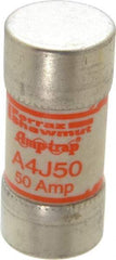 Ferraz Shawmut - 300 VDC, 600 VAC, 50 Amp, Fast-Acting General Purpose Fuse - Clip Mount, 2-3/8" OAL, 100 at DC, 200 at AC kA Rating, 1-1/16" Diam - Top Tool & Supply