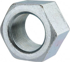 Value Collection - 1-1/2 - 12 UNF Steel Right Hand Hex Nut - 2-1/4" Across Flats, 1-9/32" High, Zinc Clear Finish - Top Tool & Supply