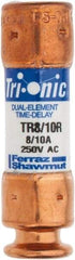 Ferraz Shawmut - 250 VAC/VDC, 0.8 Amp, Time Delay General Purpose Fuse - Clip Mount, 50.8mm OAL, 20 at DC, 200 at AC kA Rating, 9/16" Diam - Top Tool & Supply