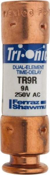 Ferraz Shawmut - 160 VDC, 250 VAC, 9 Amp, Time Delay General Purpose Fuse - Clip Mount, 50.8mm OAL, 20 at DC, 200 at AC kA Rating, 9/16" Diam - Top Tool & Supply