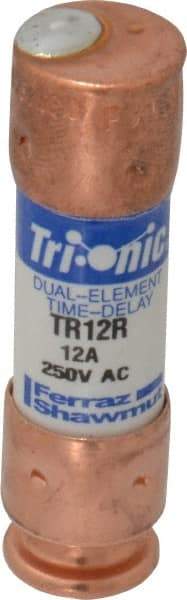 Ferraz Shawmut - 160 VDC, 250 VAC, 12 Amp, Time Delay General Purpose Fuse - Clip Mount, 50.8mm OAL, 20 at DC, 200 at AC kA Rating, 9/16" Diam - Top Tool & Supply