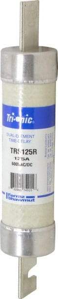 Ferraz Shawmut - 600 VAC/VDC, 125 Amp, Time Delay General Purpose Fuse - Clip Mount, 9-5/8" OAL, 100 at DC, 200 at AC kA Rating, 1-13/16" Diam - Top Tool & Supply