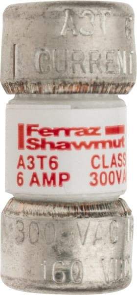 Ferraz Shawmut - 160 VDC, 300 VAC, 6 Amp, Fast-Acting General Purpose Fuse - Clip Mount, 7/8" OAL, 200 at AC, 50 at DC kA Rating, 13/32" Diam - Top Tool & Supply