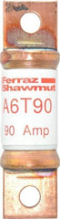 Ferraz Shawmut - 300 VDC & 600 VAC, 90 Amp, Fast-Acting General Purpose Fuse - Bolt-on Mount, 75mm OAL, 100 at DC, 200 at AC kA Rating, 13/16" Diam - Top Tool & Supply