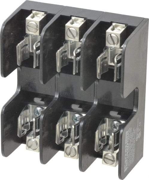 Ferraz Shawmut - 3 Pole, 250 VAC/VDC, 60 Amp, Screw Mount Fuse Block - 3 Inch Long x 3 Inch Wide x 1.38 Inch High Block - Top Tool & Supply