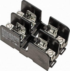 Ferraz Shawmut - 2 Pole, 14 to 2 AWG, 600 VAC/VDC, 30 Amp, DIN Rail Mount, Screw Mount Fuse Block - 3.9 Inch Long x 2.45 Inch Wide x 2.2 Inch High Block - Top Tool & Supply