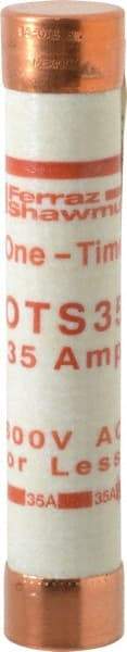 Ferraz Shawmut - 300 VDC, 600 VAC, 35 Amp, Fast-Acting General Purpose Fuse - Clip Mount, 5-1/2" OAL, 20 at DC, 50 at AC kA Rating, 1-1/16" Diam - Top Tool & Supply