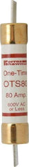 Ferraz Shawmut - 300 VDC, 600 VAC, 80 Amp, Fast-Acting General Purpose Fuse - Clip Mount, 7-7/8" OAL, 20 at DC, 50 at AC kA Rating, 1-5/16" Diam - Top Tool & Supply