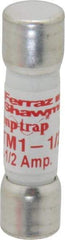 Ferraz Shawmut - 600 VAC/VDC, 1.5 Amp, Fast-Acting General Purpose Fuse - Clip Mount, 1-1/2" OAL, 100 at AC/DC kA Rating, 13/32" Diam - Top Tool & Supply