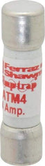 Ferraz Shawmut - 600 VAC/VDC, 4 Amp, Fast-Acting Midget Fuse - Clip Mount, 1-1/2" OAL, 100 at AC/DC kA Rating, 13/32" Diam - Top Tool & Supply