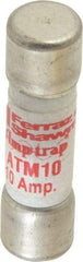 Ferraz Shawmut - 600 VAC/VDC, 10 Amp, Fast-Acting General Purpose Fuse - Clip Mount, 1-1/2" OAL, 100 at AC/DC kA Rating, 13/32" Diam - Top Tool & Supply