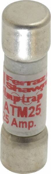 Ferraz Shawmut - 600 VAC/VDC, 25 Amp, Fast-Acting General Purpose Fuse - Clip Mount, 1-1/2" OAL, 100 at AC/DC kA Rating, 13/32" Diam - Top Tool & Supply