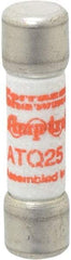 Ferraz Shawmut - 500 VAC, 25 Amp, Time Delay General Purpose Fuse - Clip Mount, 1-1/2" OAL, 10 at AC kA Rating, 13/32" Diam - Top Tool & Supply