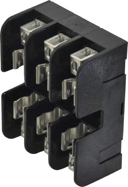 Ferraz Shawmut - 3 Pole, 14 to 6 AWG, 600 VAC/VDC, 30 Amp, DIN Rail Mount, Screw Mount Fuse Block - 13/32 Inch Diameter x 1-1/2 Inch Fuse Length, 3.04 Inch Long x 2.35 Inch Wide x 1.31 Inch High Block - Top Tool & Supply