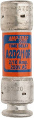 Ferraz Shawmut - 250 VAC/VDC, 0.2 Amp, Time Delay General Purpose Fuse - Clip Mount, 51mm OAL, 100 at DC, 200 at AC kA Rating, 9/16" Diam - Top Tool & Supply