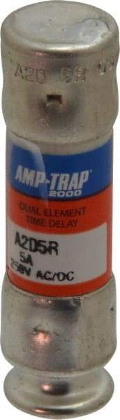 Ferraz Shawmut - 250 VAC/VDC, 5 Amp, Time Delay General Purpose Fuse - Clip Mount, 51mm OAL, 100 at DC, 200 at AC kA Rating, 9/16" Diam - Top Tool & Supply