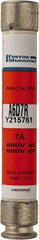 Ferraz Shawmut - 600 VAC/VDC, 7 Amp, Time Delay General Purpose Fuse - Clip Mount, 127mm OAL, 100 at DC, 200 at AC kA Rating, 13/16" Diam - Top Tool & Supply