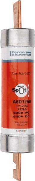 Ferraz Shawmut - 600 VAC/VDC, 125 Amp, Time Delay General Purpose Fuse - Clip Mount, 9-5/8" OAL, 100 at DC, 200 at AC kA Rating, 1-13/16" Diam - Top Tool & Supply