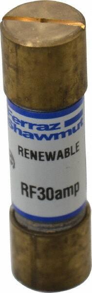 Ferraz Shawmut - 250 VAC, 30 Amp, Fast-Acting Renewable Fuse - Clip Mount, 51mm OAL, 10 at AC kA Rating, 9/16" Diam - Top Tool & Supply