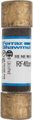 Ferraz Shawmut - 250 VAC, 40 Amp, Fast-Acting Renewable Fuse - Clip Mount, 76mm OAL, 10 at AC kA Rating, 13/16" Diam - Top Tool & Supply