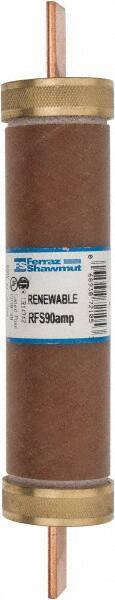 Ferraz Shawmut - 600 VAC, 90 Amp, Fast-Acting Renewable Fuse - Clip Mount, 7-7/8" OAL, 10 at AC kA Rating, 1-5/16" Diam - Top Tool & Supply