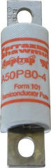 Ferraz Shawmut - 450 VDC, 500 VAC, 80 Amp, Fast-Acting Semiconductor/High Speed Fuse - Bolt-on Mount, 3-5/8" OAL, 100 at AC, 79 at DC kA Rating, 1" Diam - Top Tool & Supply