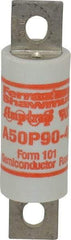 Ferraz Shawmut - 450 VDC, 500 VAC, 90 Amp, Fast-Acting Semiconductor/High Speed Fuse - Bolt-on Mount, 3-5/8" OAL, 100 at AC, 79 at DC kA Rating, 1" Diam - Top Tool & Supply