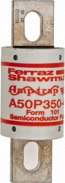 Ferraz Shawmut - 450 VDC, 500 VAC, 350 Amp, Fast-Acting Semiconductor/High Speed Fuse - Bolt-on Mount, 4-11/32" OAL, 100 at AC, 79 at DC kA Rating, 1-1/2" Diam - Top Tool & Supply