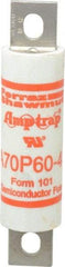 Ferraz Shawmut - 650 VDC, 700 VAC, 60 Amp, Fast-Acting Semiconductor/High Speed Fuse - Bolt-on Mount, 4-3/8" OAL, 100 at AC/DC kA Rating, 1" Diam - Top Tool & Supply